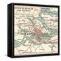 Map of Stockholm (C. 1900), Maps-Encyclopaedia Britannica-Framed Stretched Canvas