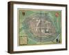 Map of Strasbourg, from Civitates Orbis Terrarum by Georg Braun-Joris Hoefnagel-Framed Giclee Print