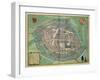 Map of Strasbourg, from Civitates Orbis Terrarum by Georg Braun-Joris Hoefnagel-Framed Giclee Print