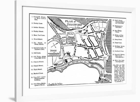 Map of Stratford-Upon-Avon, Warwickshire, 1759-Edward Hull-Framed Giclee Print