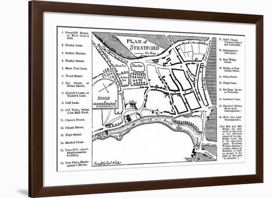 Map of Stratford-Upon-Avon, Warwickshire, 1759-Edward Hull-Framed Giclee Print