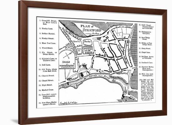 Map of Stratford-Upon-Avon, Warwickshire, 1759-Edward Hull-Framed Giclee Print