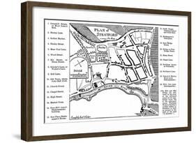 Map of Stratford-Upon-Avon, Warwickshire, 1759-Edward Hull-Framed Giclee Print