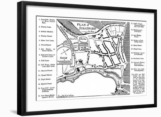 Map of Stratford-Upon-Avon, Warwickshire, 1759-Edward Hull-Framed Giclee Print