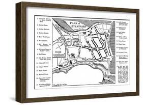 Map of Stratford-Upon-Avon, Warwickshire, 1759-Edward Hull-Framed Giclee Print