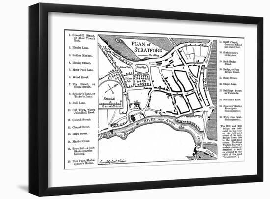 Map of Stratford-Upon-Avon, Warwickshire, 1759-Edward Hull-Framed Giclee Print