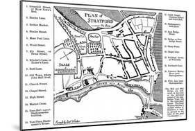 Map of Stratford-Upon-Avon, Warwickshire, 1759-Edward Hull-Mounted Giclee Print