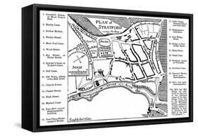 Map of Stratford-Upon-Avon, Warwickshire, 1759-Edward Hull-Framed Stretched Canvas