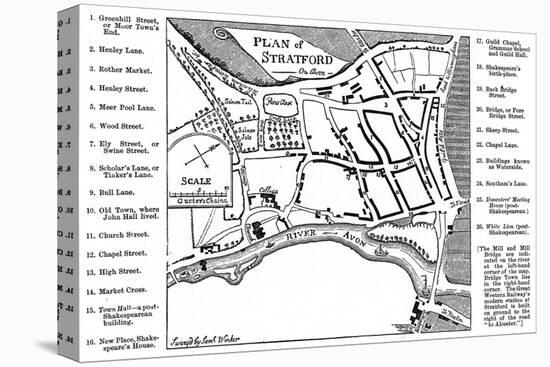 Map of Stratford-Upon-Avon, Warwickshire, 1759-Edward Hull-Stretched Canvas