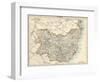 Map of Suffolk, England, 1870s-null-Framed Giclee Print