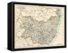 Map of Suffolk, England, 1870s-null-Framed Stretched Canvas
