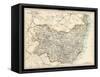 Map of Suffolk, England, 1870s-null-Framed Stretched Canvas