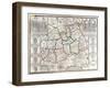 Map of Surrey, Described and Divided into Hundreds (Engraving)-English-Framed Giclee Print