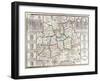 Map of Surrey, Described and Divided into Hundreds (Engraving)-English-Framed Giclee Print