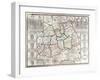 Map of Surrey, Described and Divided into Hundreds (Engraving)-English-Framed Giclee Print