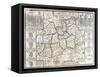 Map of Surrey, Described and Divided into Hundreds (Engraving)-English-Framed Stretched Canvas