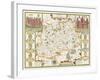 Map of Surrey, engraved by Jodocus Hondius-John Speed-Framed Giclee Print