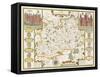 Map of Surrey, engraved by Jodocus Hondius-John Speed-Framed Stretched Canvas