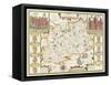 Map of Surrey, engraved by Jodocus Hondius-John Speed-Framed Stretched Canvas