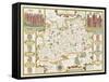 Map of Surrey, engraved by Jodocus Hondius-John Speed-Framed Stretched Canvas