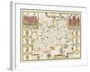 Map of Surrey, engraved by Jodocus Hondius-John Speed-Framed Giclee Print