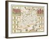 Map of Surrey, engraved by Jodocus Hondius-John Speed-Framed Giclee Print