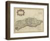 Map of Sussex-Robert Morden-Framed Giclee Print