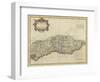 Map of Sussex-Robert Morden-Framed Giclee Print