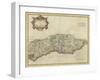 Map of Sussex-Robert Morden-Framed Giclee Print