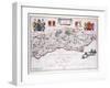 Map of Sussex-null-Framed Giclee Print