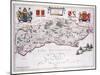 Map of Sussex-null-Mounted Giclee Print