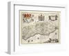 Map of Sussex-null-Framed Premium Giclee Print