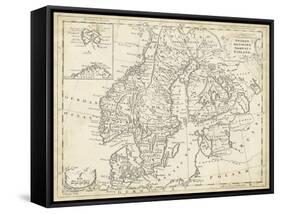 Map of Sweden and Denmark-T. Jeffreys-Framed Stretched Canvas