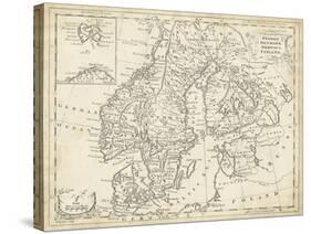 Map of Sweden and Denmark-T. Jeffreys-Stretched Canvas