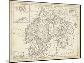Map of Sweden and Denmark-T. Jeffreys-Mounted Art Print