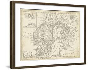 Map of Sweden and Denmark-T. Jeffreys-Framed Art Print