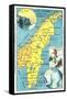 Map of Sweden and Norway-null-Framed Stretched Canvas