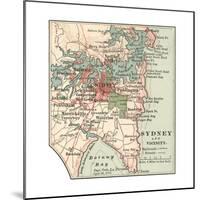 Map of Sydney (C. 1900), Maps-Encyclopaedia Britannica-Mounted Giclee Print