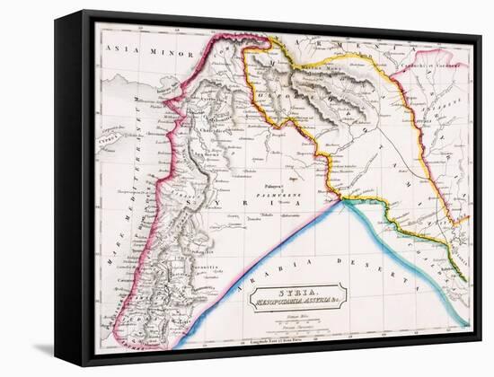 Map of Syria, Mesopotamia, Assyria &C., from 'The Atlas of Ancient Geography', by Butler…-null-Framed Stretched Canvas