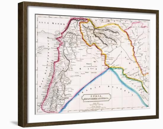 Map of Syria, Mesopotamia, Assyria &C., from 'The Atlas of Ancient Geography', by Butler…-null-Framed Giclee Print