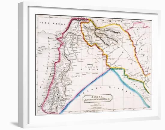 Map of Syria, Mesopotamia, Assyria &C., from 'The Atlas of Ancient Geography', by Butler…-null-Framed Giclee Print