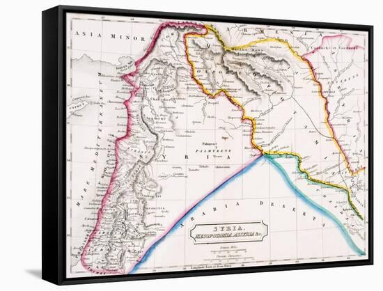 Map of Syria, Mesopotamia, Assyria &C., from 'The Atlas of Ancient Geography', by Butler…-null-Framed Stretched Canvas