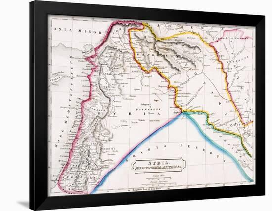 Map of Syria, Mesopotamia, Assyria &C., from 'The Atlas of Ancient Geography', by Butler…-null-Framed Giclee Print