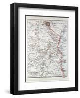 Map of Tanzania Kilimanjaro, 1899-null-Framed Premium Giclee Print