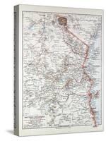 Map of Tanzania Kilimanjaro, 1899-null-Stretched Canvas