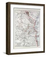 Map of Tanzania Kilimanjaro, 1899-null-Framed Giclee Print