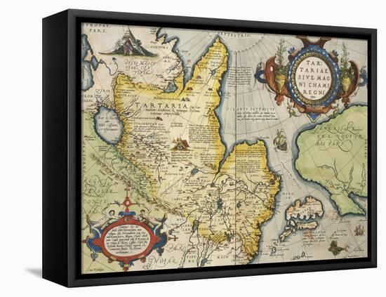 Map of Tartary, Northern-Central Asia, from Theatrum Orbis Terrarum-null-Framed Stretched Canvas