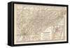 Map of Tennessee, Eastern Part. United States-Encyclopaedia Britannica-Framed Stretched Canvas