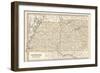 Map of Tennessee, Western Part. United States. Inset Map of Chattanooga-Encyclopaedia Britannica-Framed Art Print