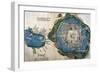 Map of Tenochtitlan and the Gulf of Mexico, from 'Praeclara Ferdinadi Cortesii De Nova Maris…-null-Framed Giclee Print